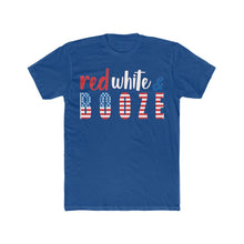 Load image into Gallery viewer, Red White and Booze Men&#39;s Cotton Crew Tee
