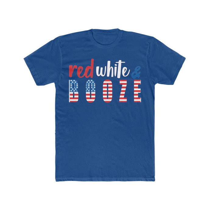 Red White and Booze Men's Cotton Crew Tee