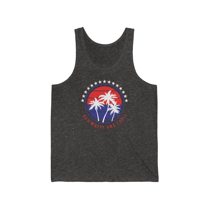 Red White and Chill Unisex Jersey Tank