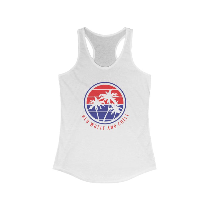 Red White and Chill Women's Racerback Tank