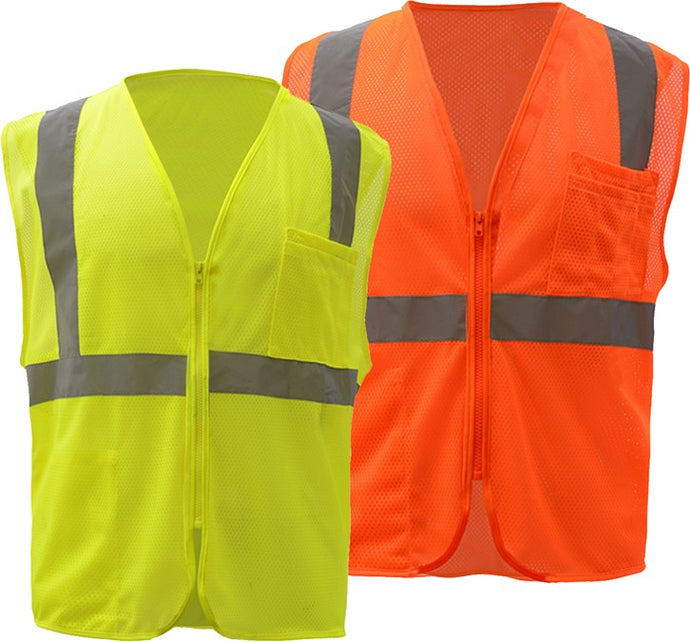 GSS STANDARD CLASS 2 MESH ZIPPER SAFETY VEST