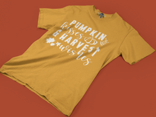 Load image into Gallery viewer, Pumpkin Kisses And Harvest Wishes Shirt | Autumn T-Shirt | Pumpkin Fall Harvest Shirt | Fall T-Shirt | Unisex Cotton Tee
