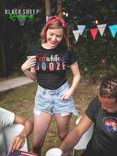 Load image into Gallery viewer, Red White and Booze Men&#39;s Cotton Crew Tee
