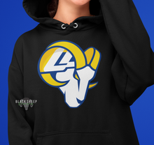 Load image into Gallery viewer, Los Angeles Rams Football II Tailgate II Rams Head Logo T-Shirt Hoodie
