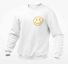 Load image into Gallery viewer, Sharing is Caring Smiley Crewneck Fleece Sweater
