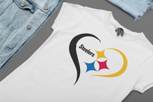 Load image into Gallery viewer, Pittsburg Steelers Women&#39;s Heart II Love II Tailgate Tee and Racerback Tank
