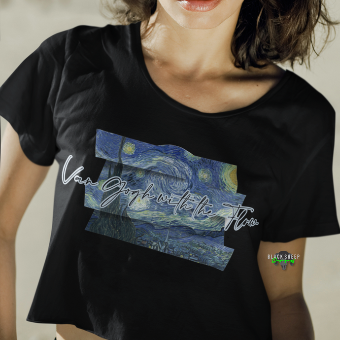 Van Gogh with the Flow Cropped Tee