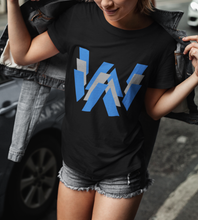 Load image into Gallery viewer, WK9WW W x 3 with Sleeve Logo Black T-Shirt
